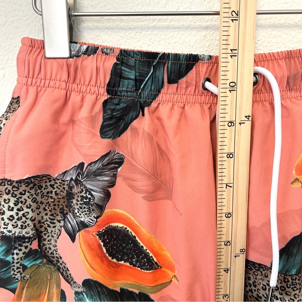 Mavrans Fruta Bomba Cropped Top Shorts Set Vacation Leopard Coral Size Small - Picture 12 of 16